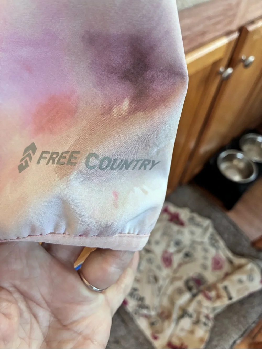 Free Country Pink and Cream Tie-Dye Teddy Jacket
